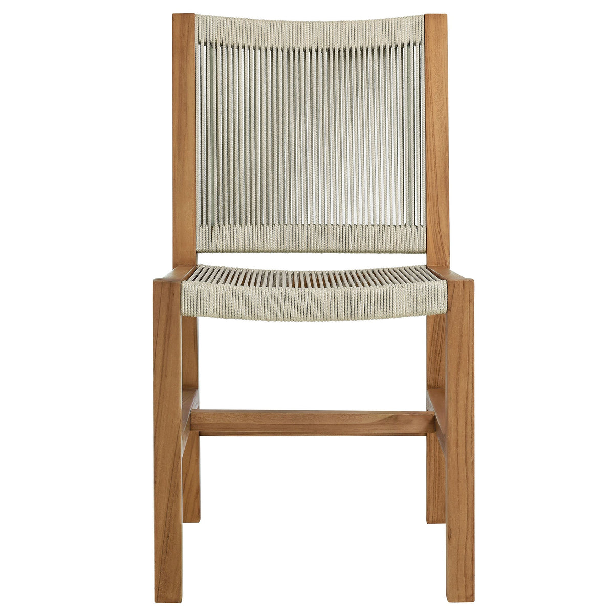 Vienna 5-Piece Outdoor Patio Teak and Rope Dining Set with Armless Chairs by Modway, photo 19 of 21