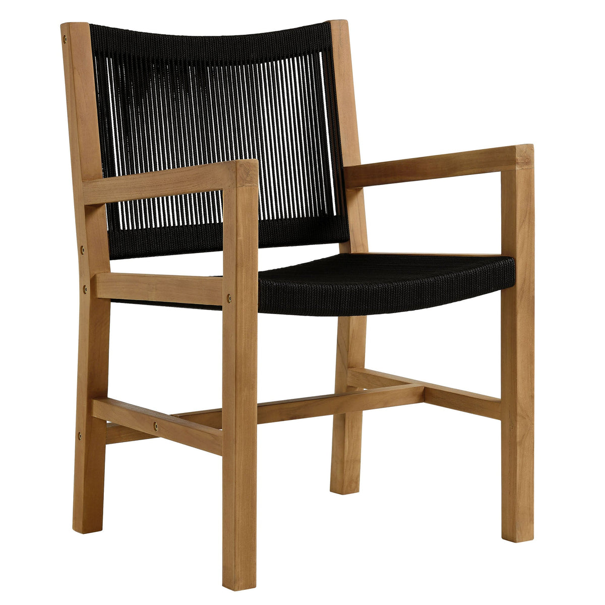 Vienna 7-Piece Outdoor Patio Teak and Rope Dining Set by Modway, photo 7 of 29