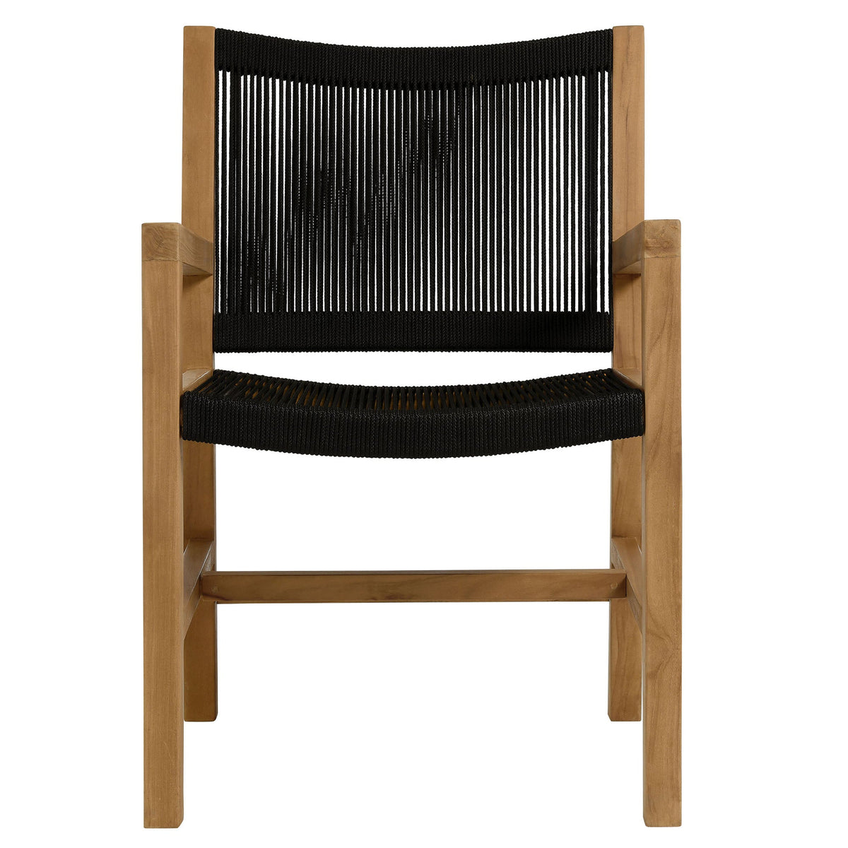 Vienna Outdoor Patio Teak and Rope Dining Armchairs Set of 2 by Modway, photo 7 of 20