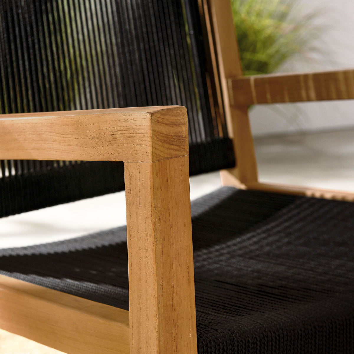 Vienna Outdoor Patio Teak and Rope Dining Armchairs Set of 2 by Modway, photo 10 of 20