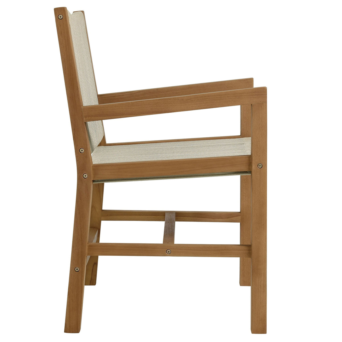 Vienna Outdoor Patio Teak and Rope Dining Armchairs Set of 2 by Modway, photo 15 of 20
