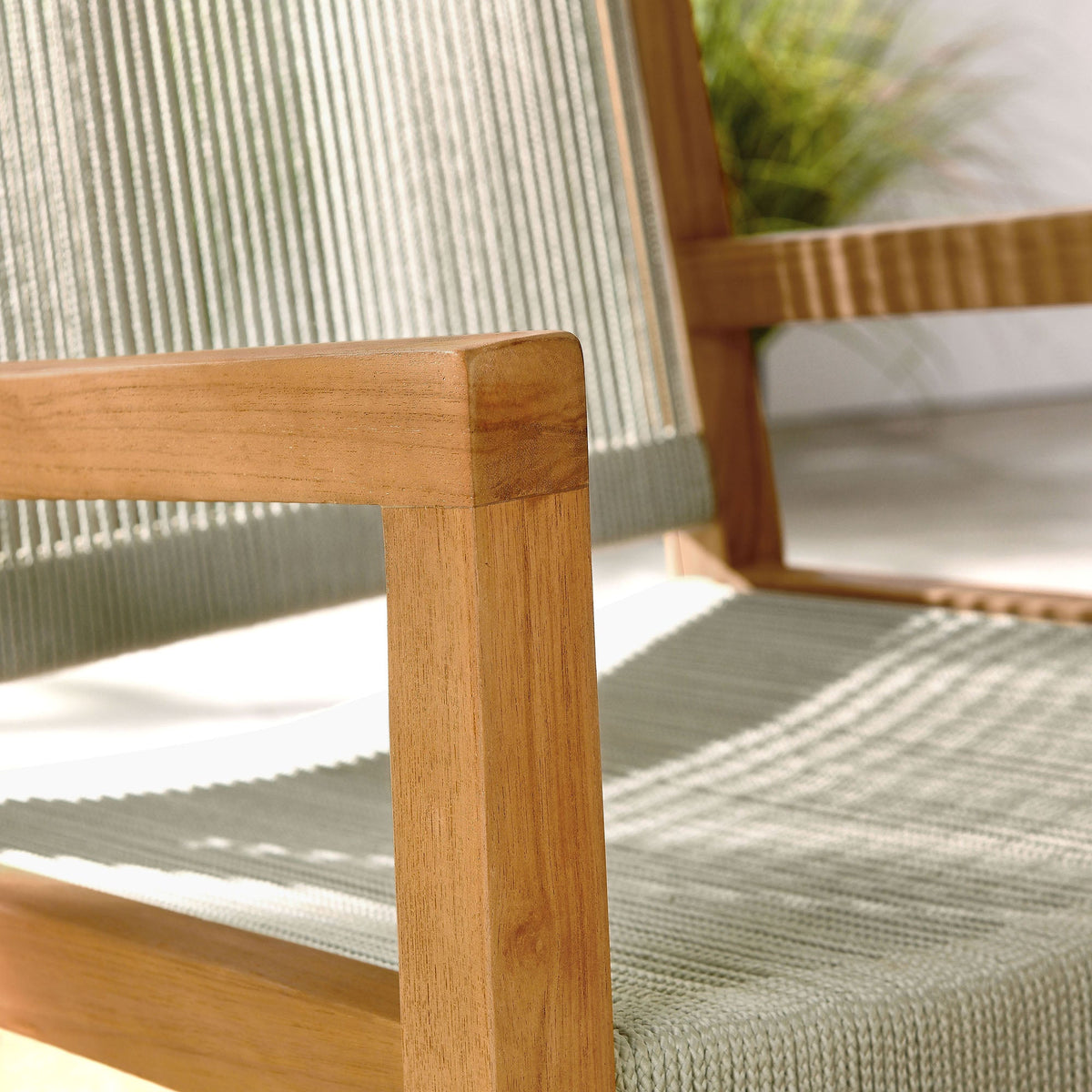 Vienna Outdoor Patio Teak and Rope Dining Armchairs Set of 2 by Modway, photo 20 of 20