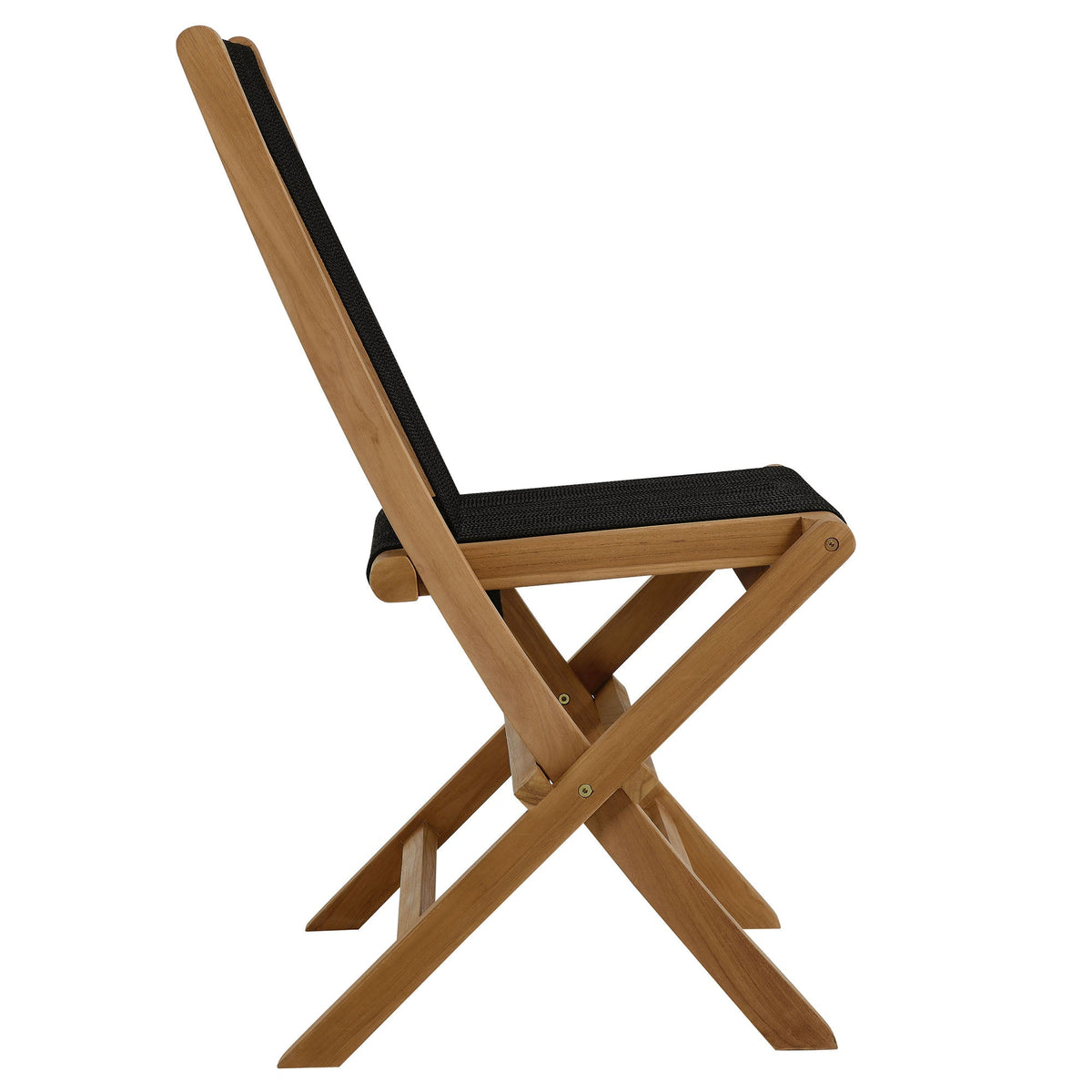 Vienna Outdoor Patio Teak and Rope Folding Chairs Set of 4 by Modway, photo 5 of 22