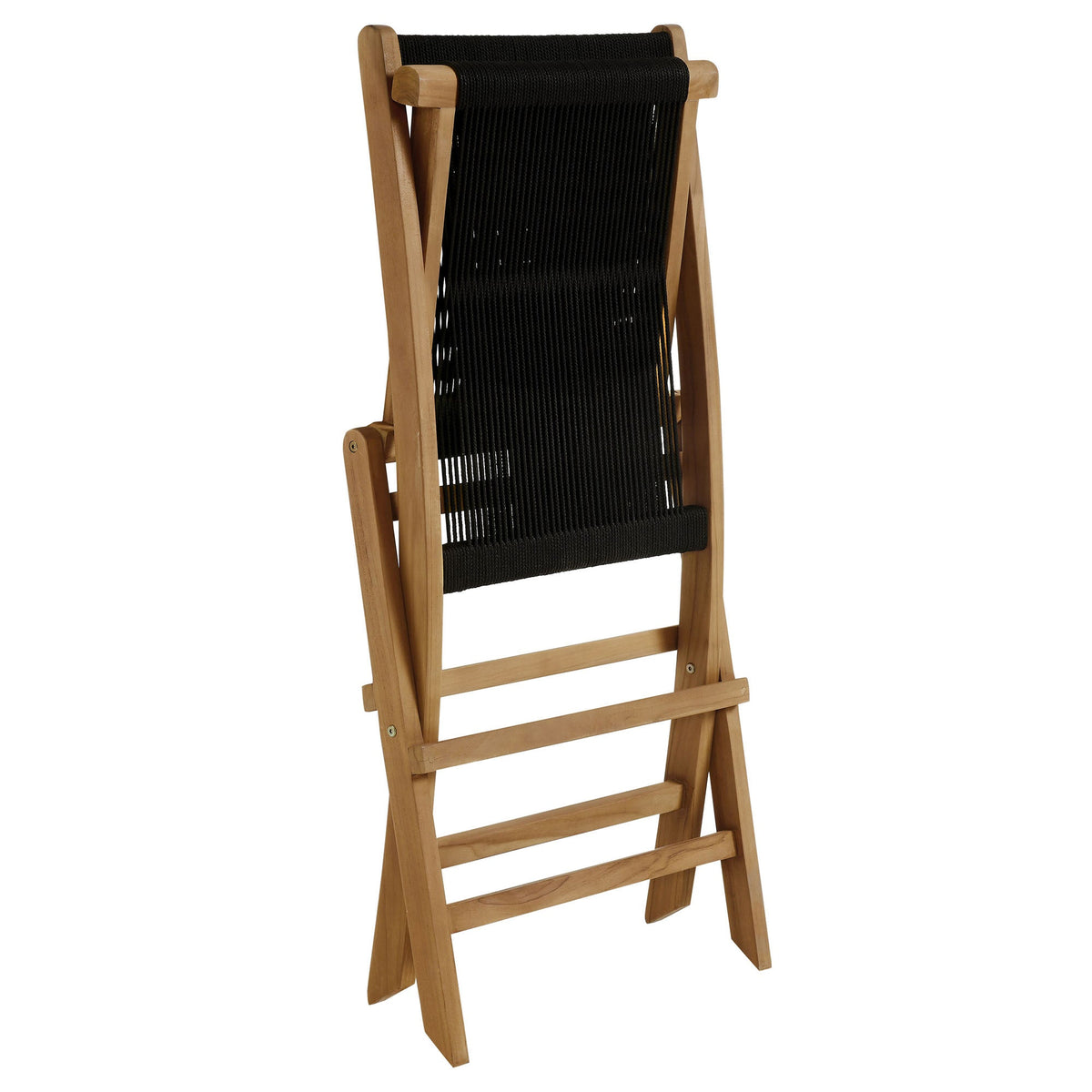 Vienna Outdoor Patio Teak and Rope Folding Chairs Set of 4 by Modway, photo 8 of 22