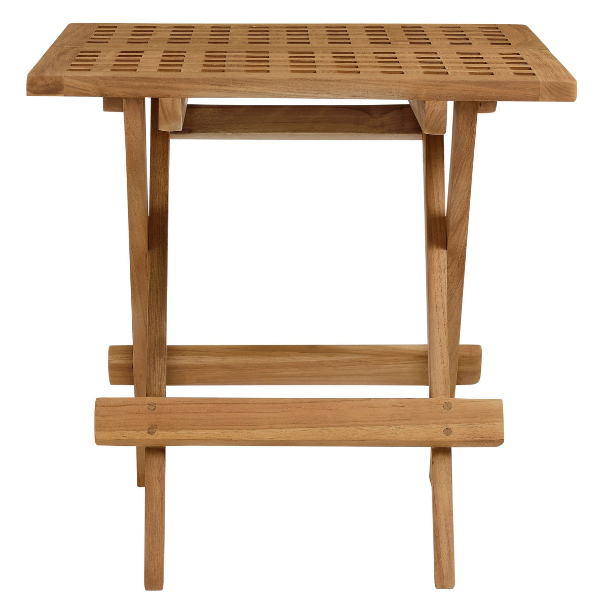 Vienna 3-Piece Outdoor Patio Teak and Rope Folding Lounge Chairs and Side Table by Modway, photo 10 of 21