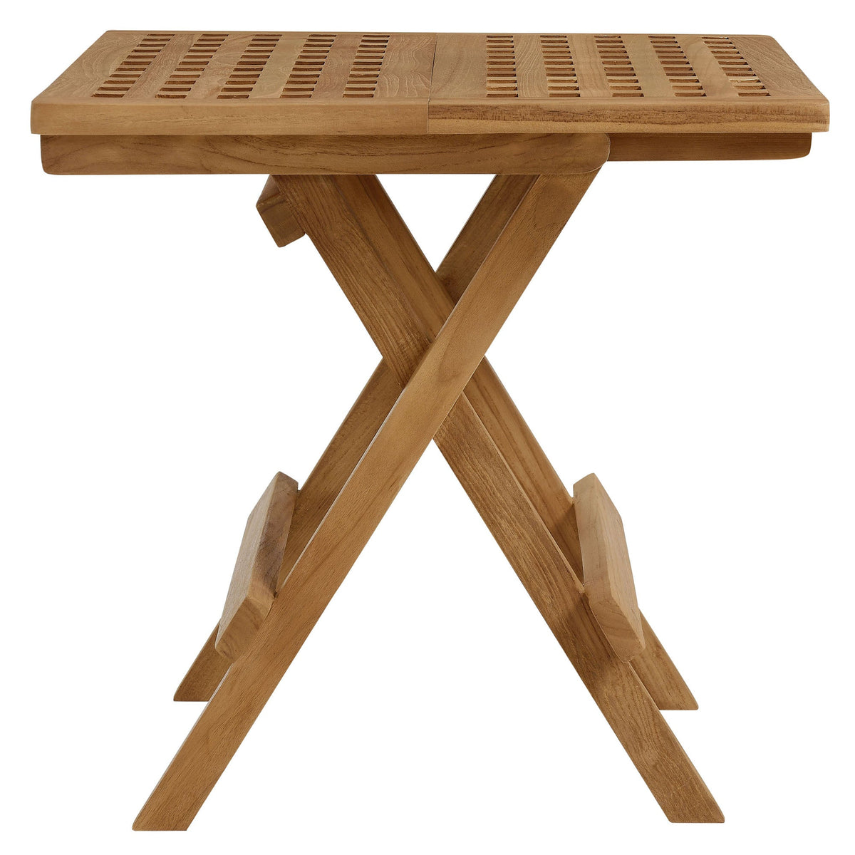 Vienna 3-Piece Outdoor Patio Teak and Rope Folding Lounge Chairs and Side Table by Modway, photo 8 of 21