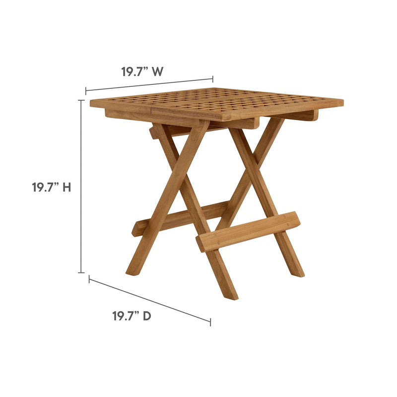Vienna Outdoor Patio Teak Wood Side Table by Modway by HouseOfZazla