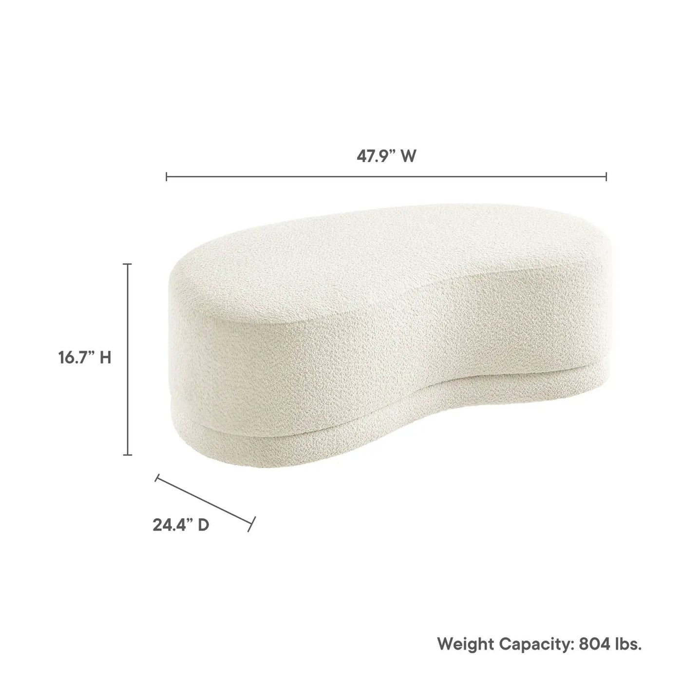 Nimbus 48" Upholstered Ottoman Bench by Modway by HouseOfZazla