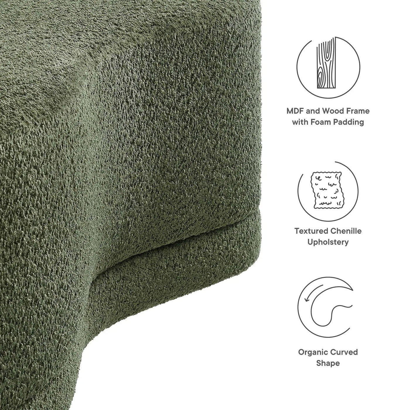 Nimbus 48" Upholstered Ottoman Bench by Modway by HouseOfZazla