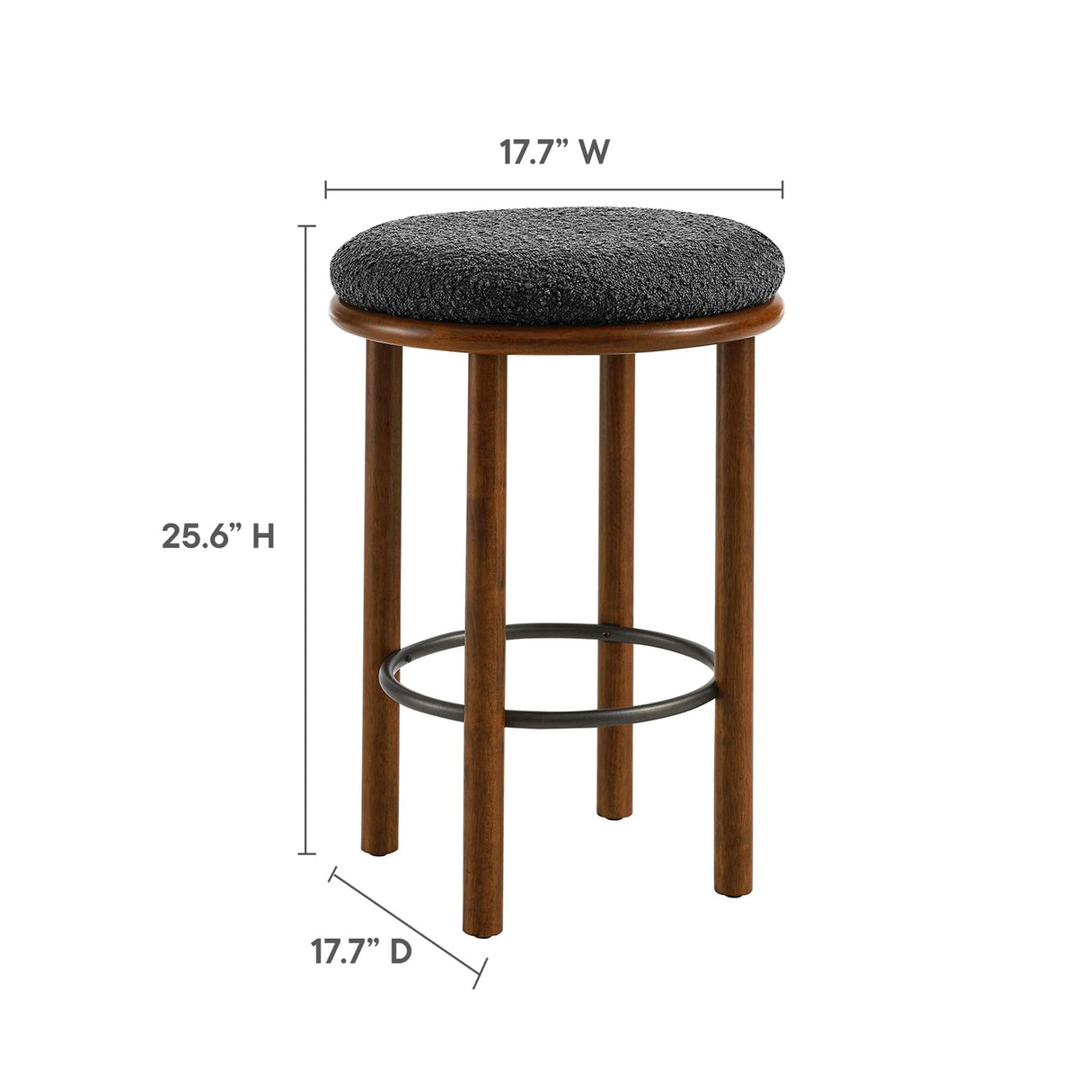 Fable Boucle Fabric Counter Stools Set of 2 by Modway, photo 11 of 32
