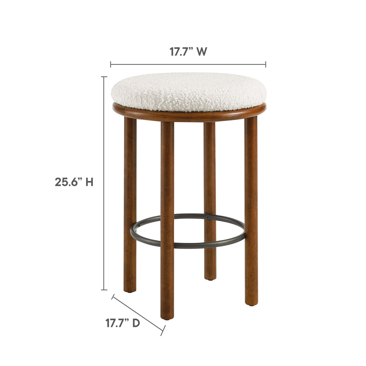 Fable Boucle Fabric Counter Stools Set of 2 by Modway, photo 19 of 32