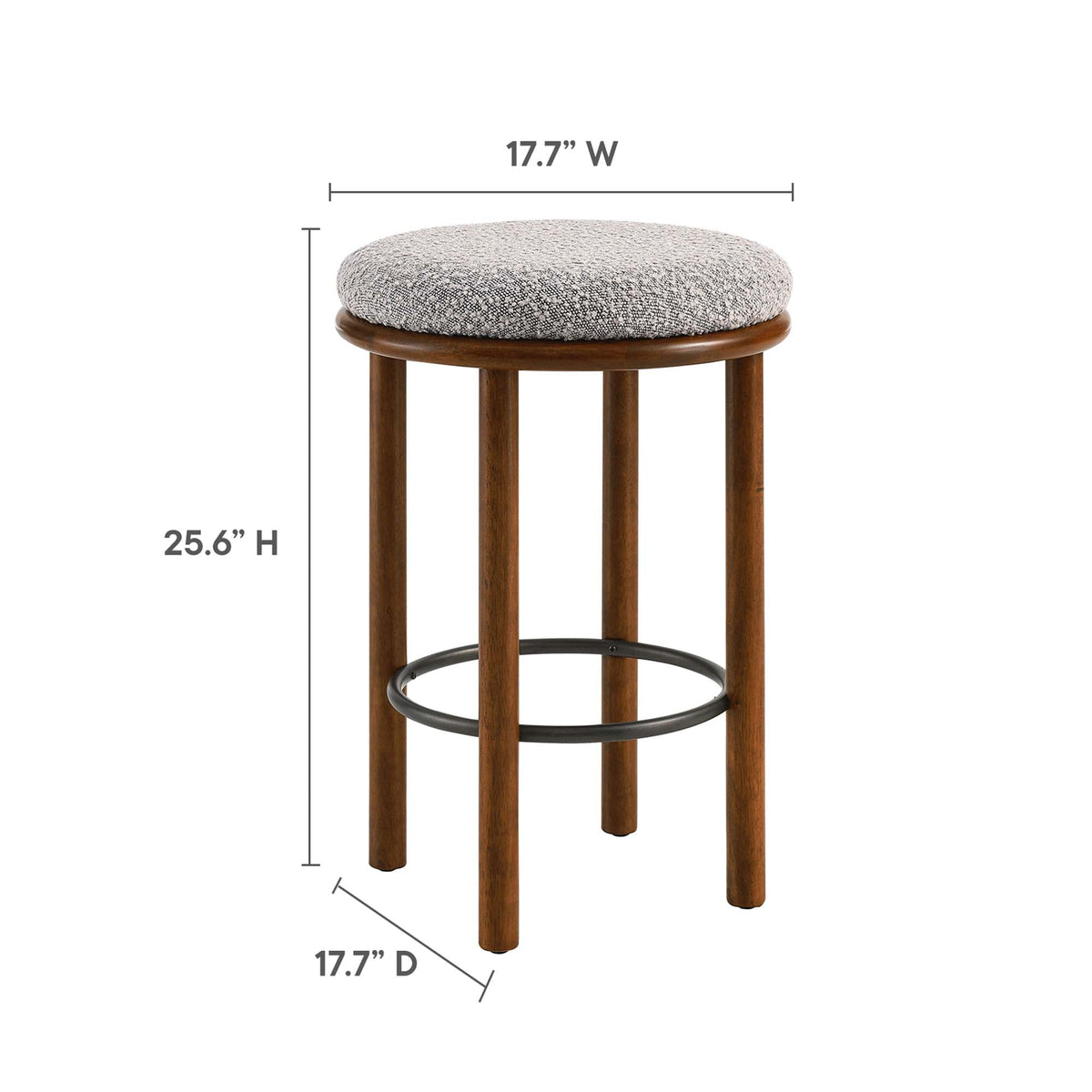 Fable Boucle Fabric Counter Stools Set of 2 by Modway, photo 27 of 32