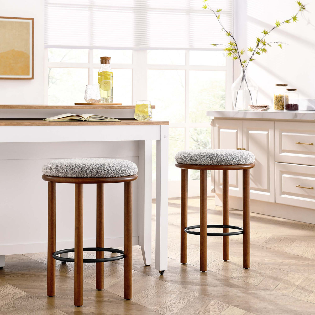 Fable Boucle Fabric Counter Stools Set of 2 by Modway, photo 31 of 32