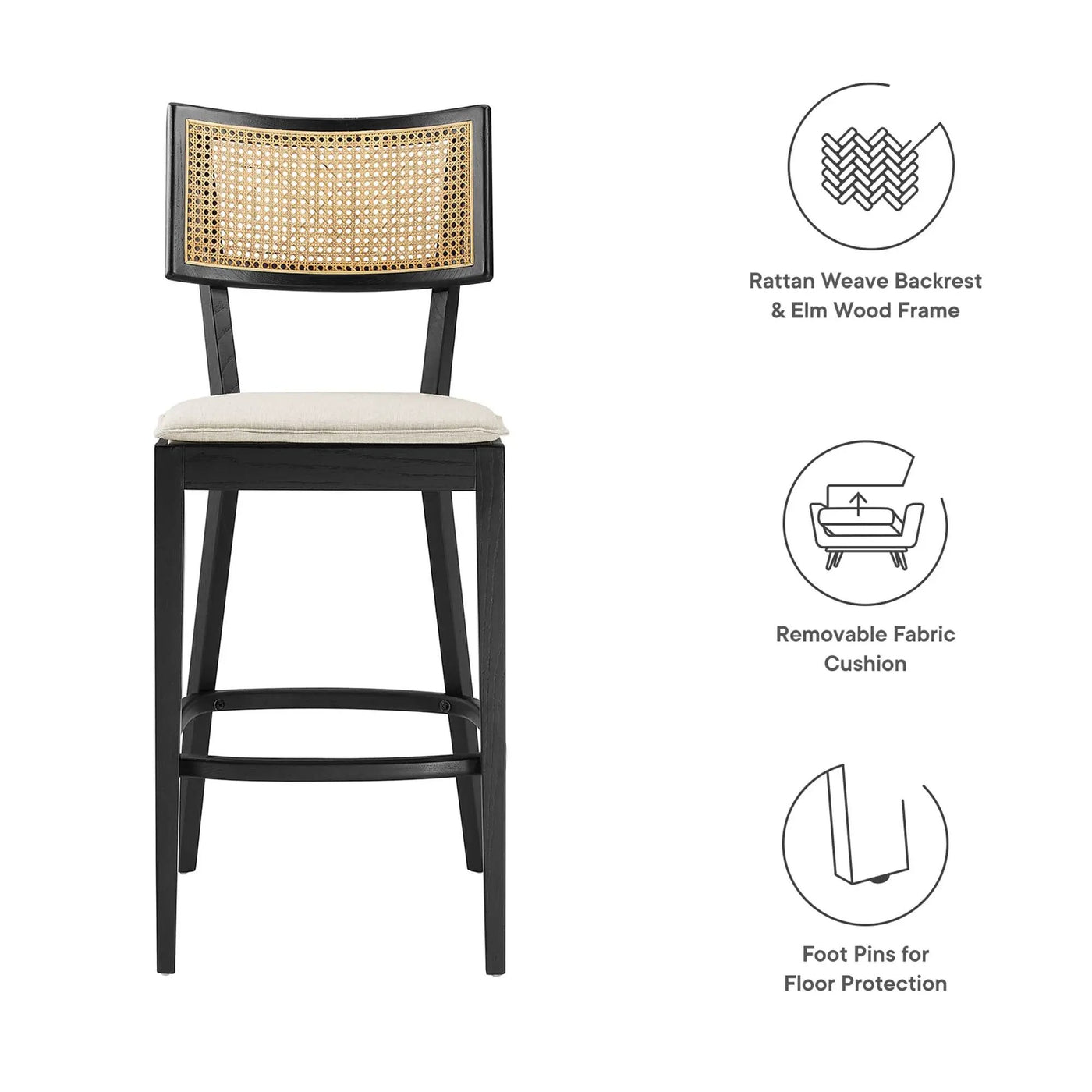 Caledonia Wood Bar Stools Set of 2 by Modway by HouseOfZazla