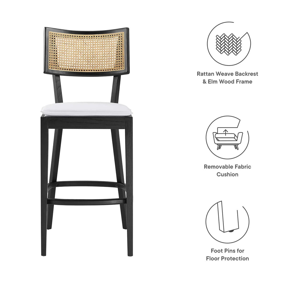 Caledonia Wood Bar Stools Set of 2 by Modway by HouseOfZazla