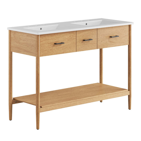 Zaire Double Sink Bathroom Vanity by Modway