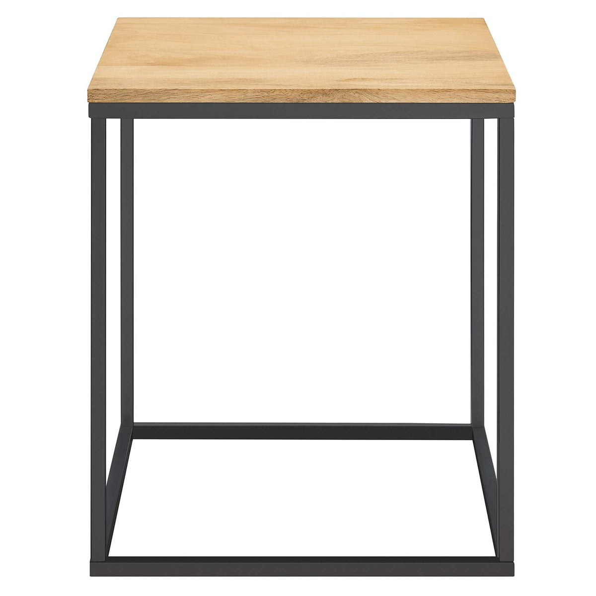 Zora Square Wood and Metal Side Table by Modway, photo 4 of 9