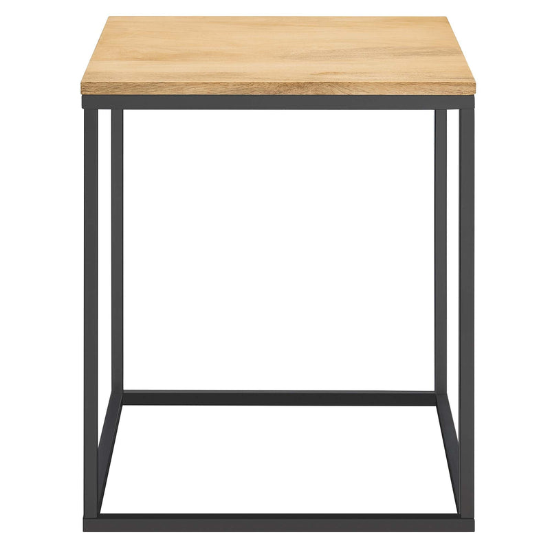 Zora Square Wood and Metal Side Table by Modway, photo 4 of 9