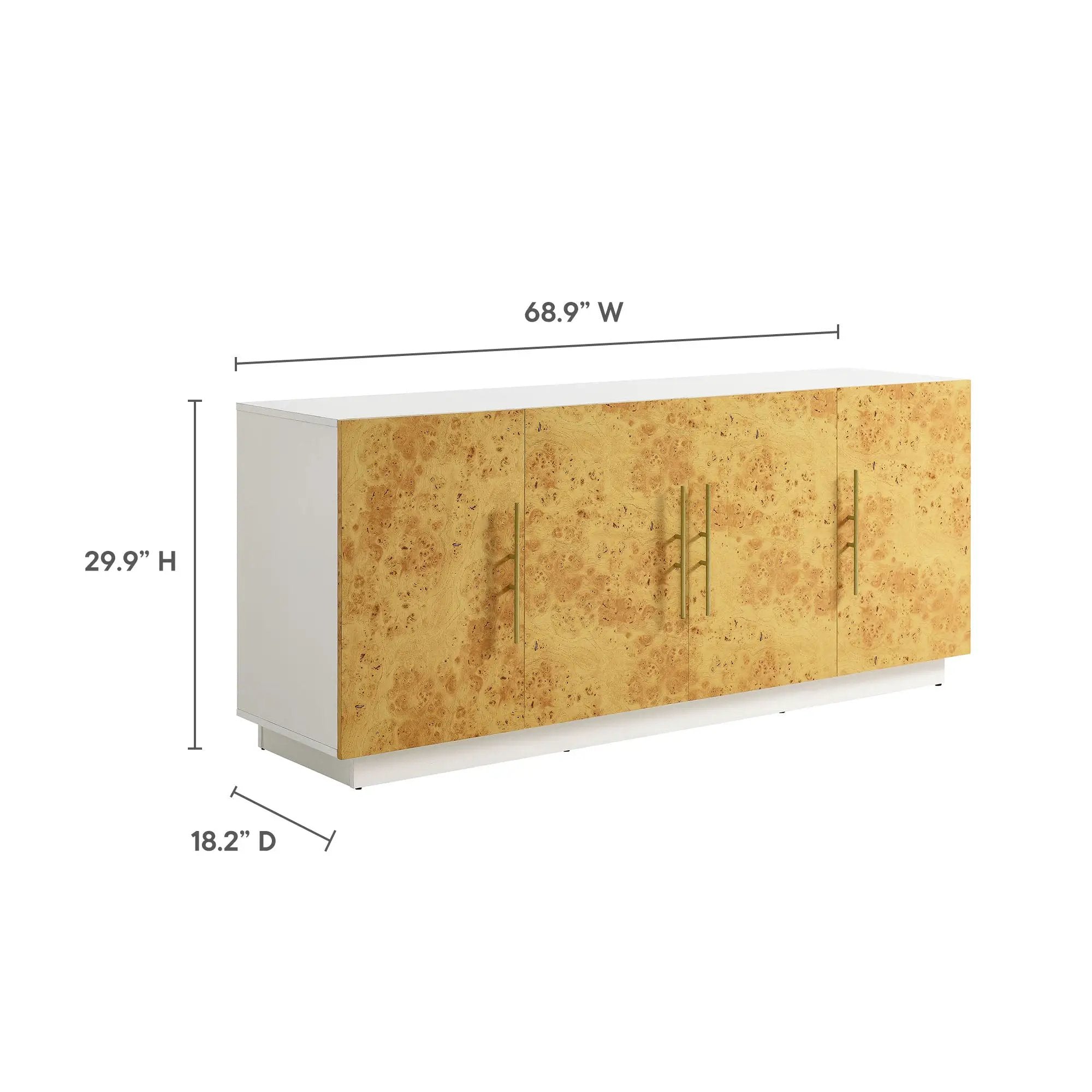 Abel 69 Inch Burl Wood Sideboard Buffet TV Stand by Modway by HouseOfZazla
