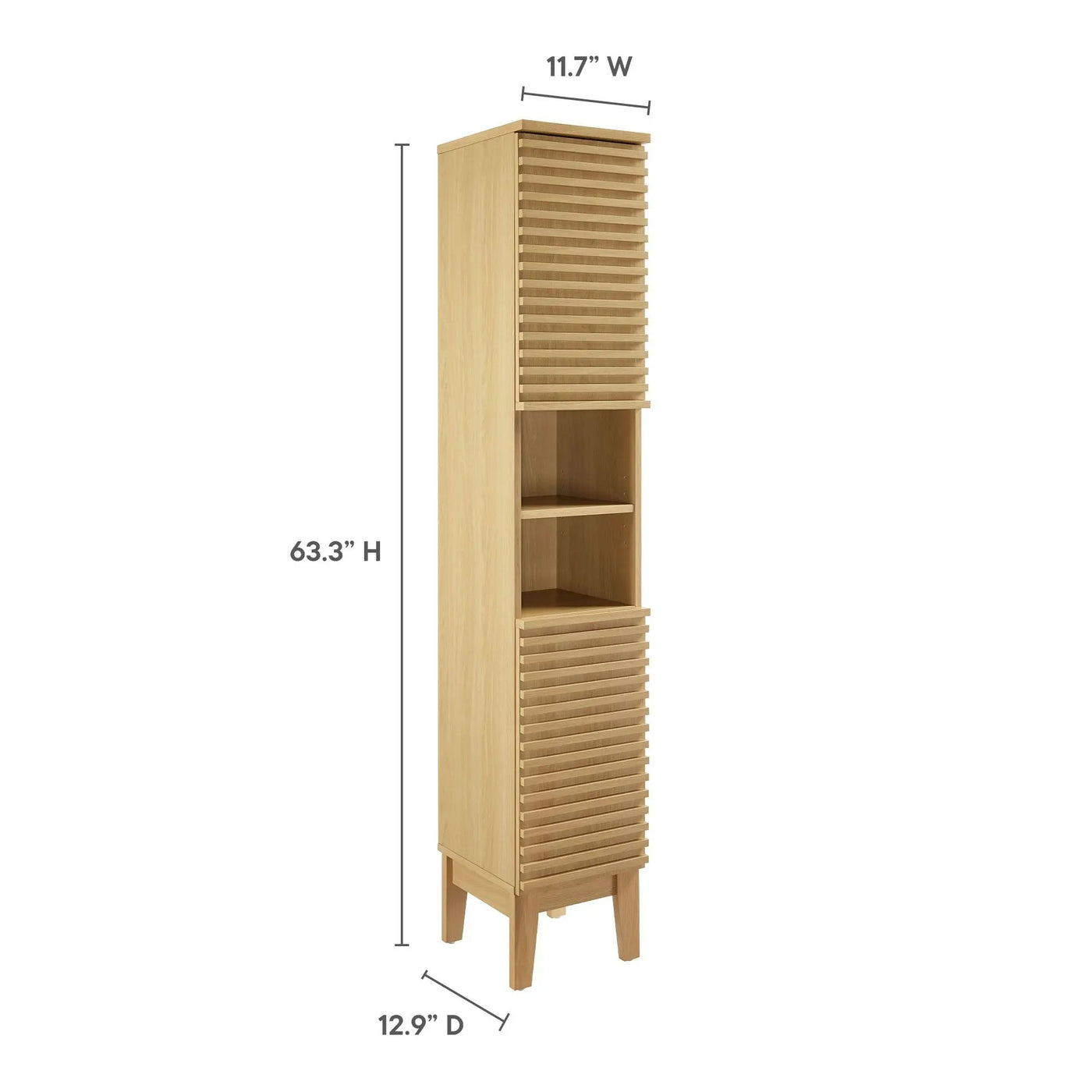Render Tall Narrow Bathroom Storage Cabinet by Modway by HouseOfZazla