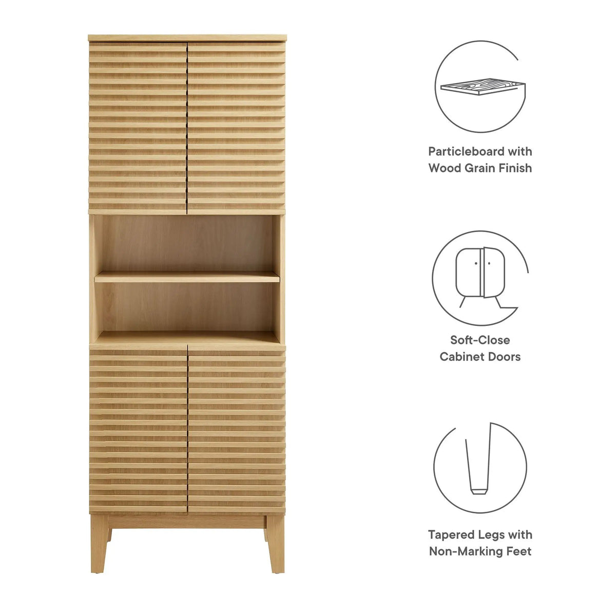 Render Tall Bathroom Storage Cabinet by Modway by HouseOfZazla