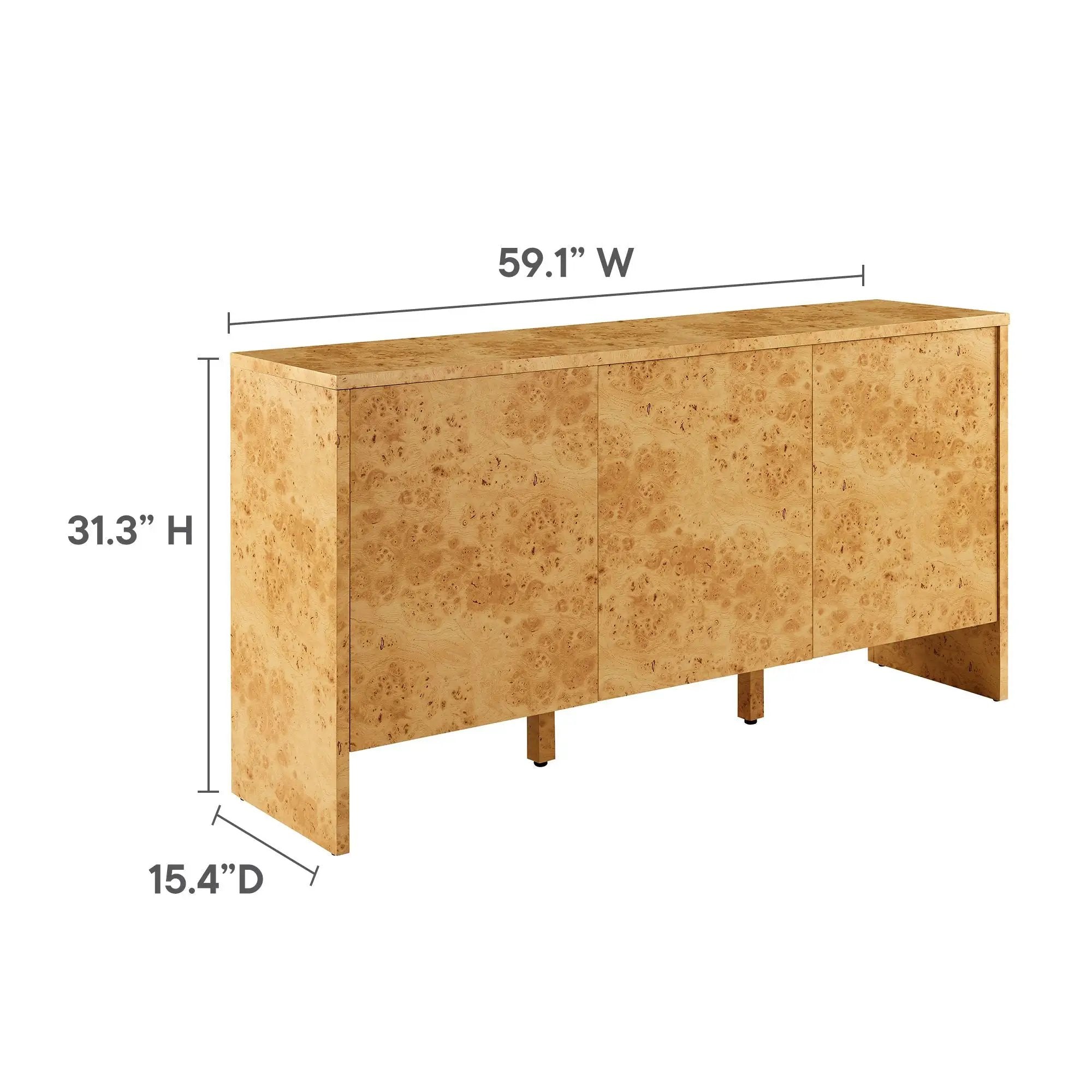 Hudson 60" Burl Wood Sideboard by Modway by HouseOfZazla