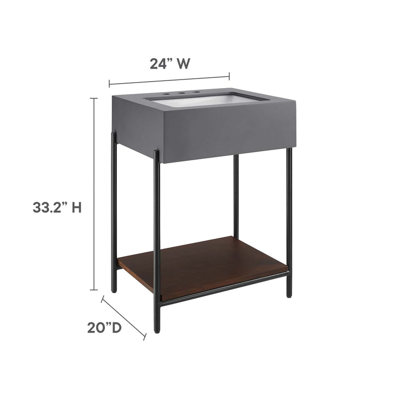 Etch 24" Bathroom Vanity with Sink by Modway, photo 3 of 13