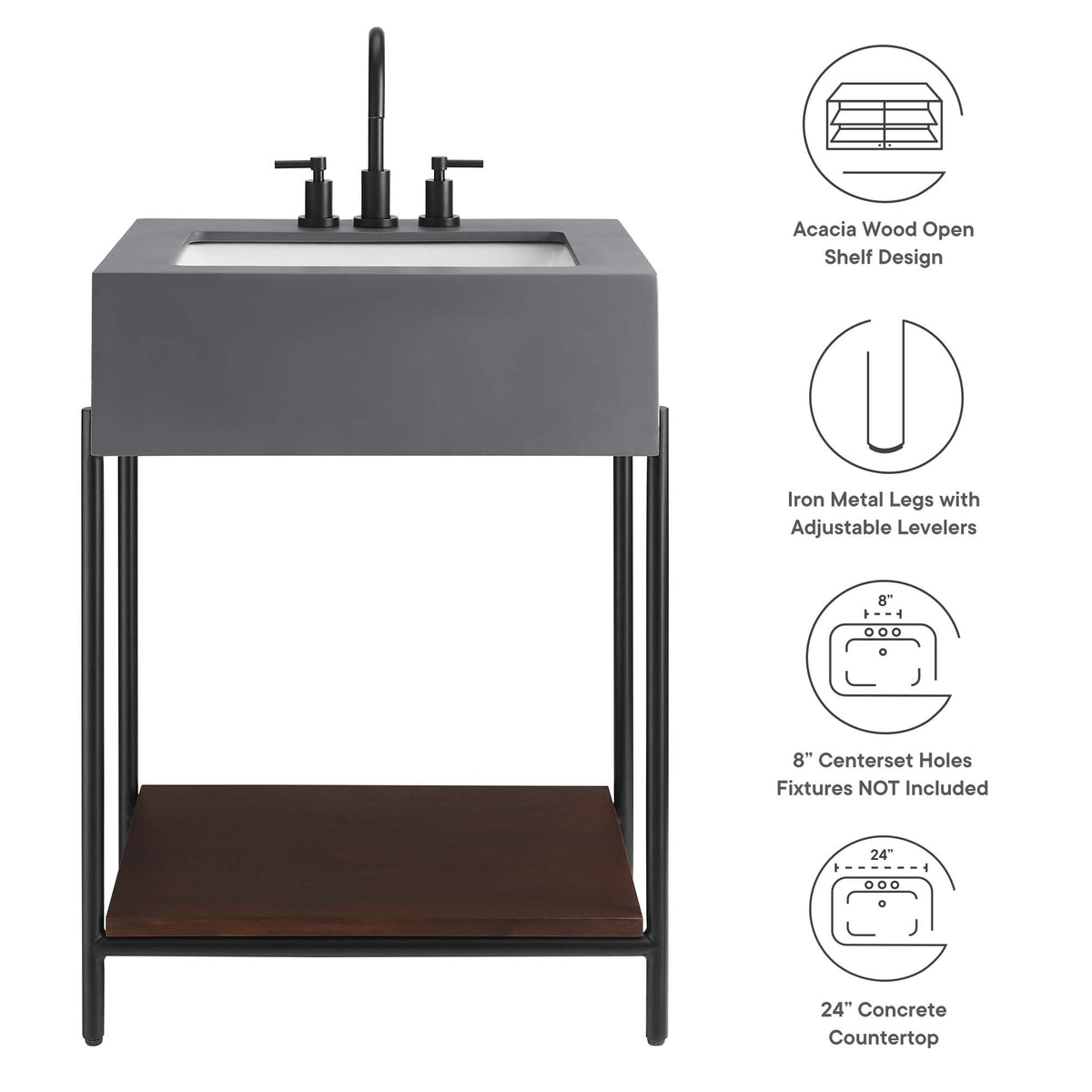 Etch 24" Bathroom Vanity with Sink by Modway, photo 2 of 13