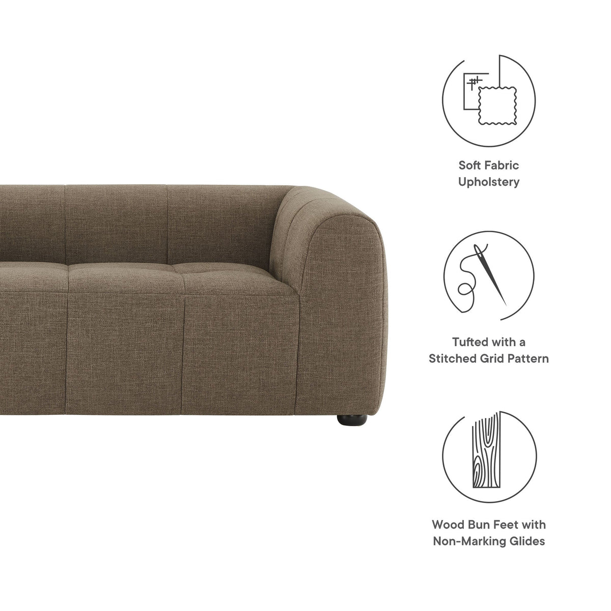 Liana Upholstered Fabric Loveseat by Modway, photo 11 of 27