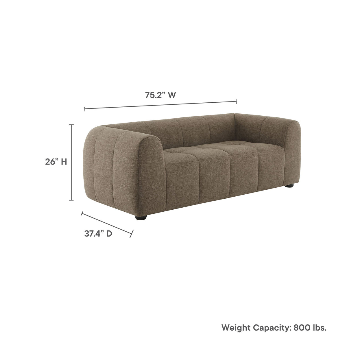 Liana Upholstered Fabric Loveseat by Modway, photo 12 of 27