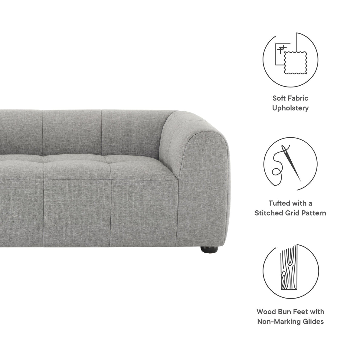 Liana Upholstered Fabric Loveseat by Modway, photo 20 of 27