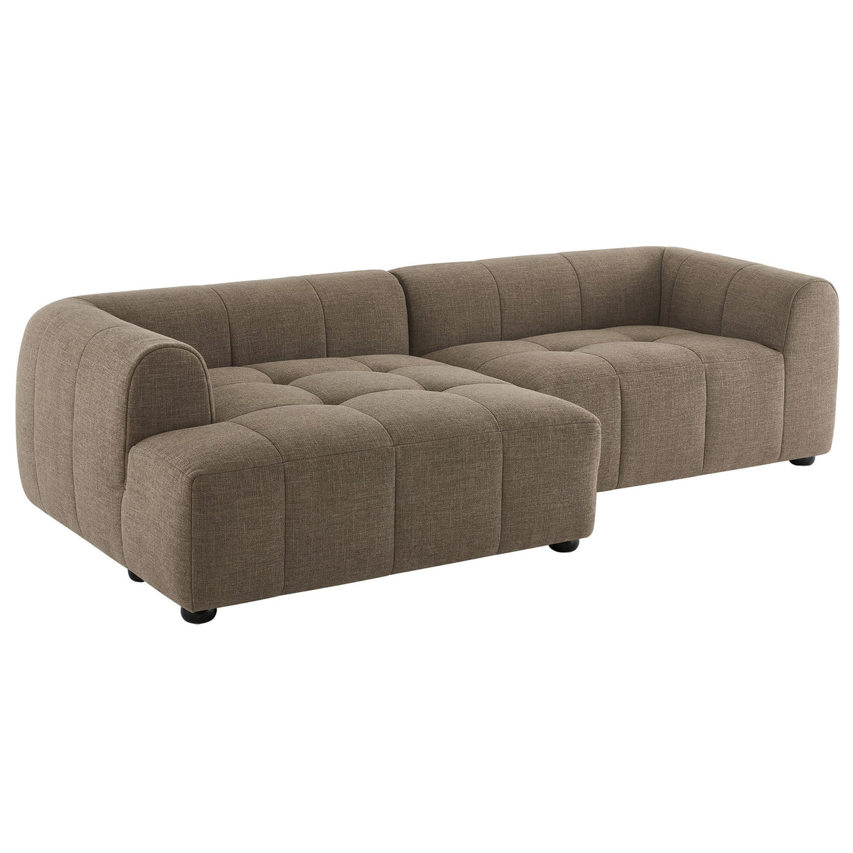 Liana Left-Facing Upholstered Fabric Modular Sofa with Chaise by Modway, photo 9 of 24