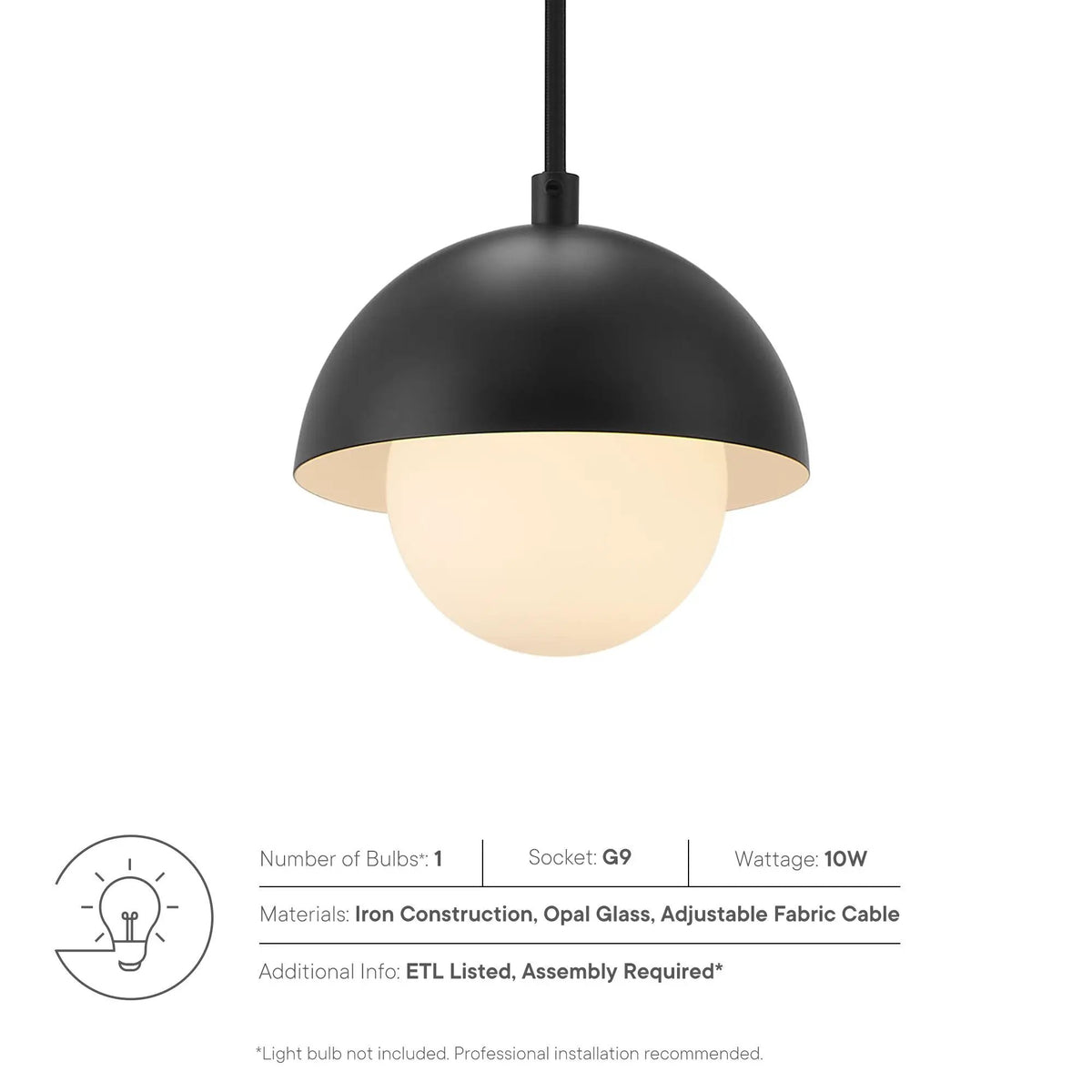Eclipse Globe Pendant Light by Modway by HouseOfZazla