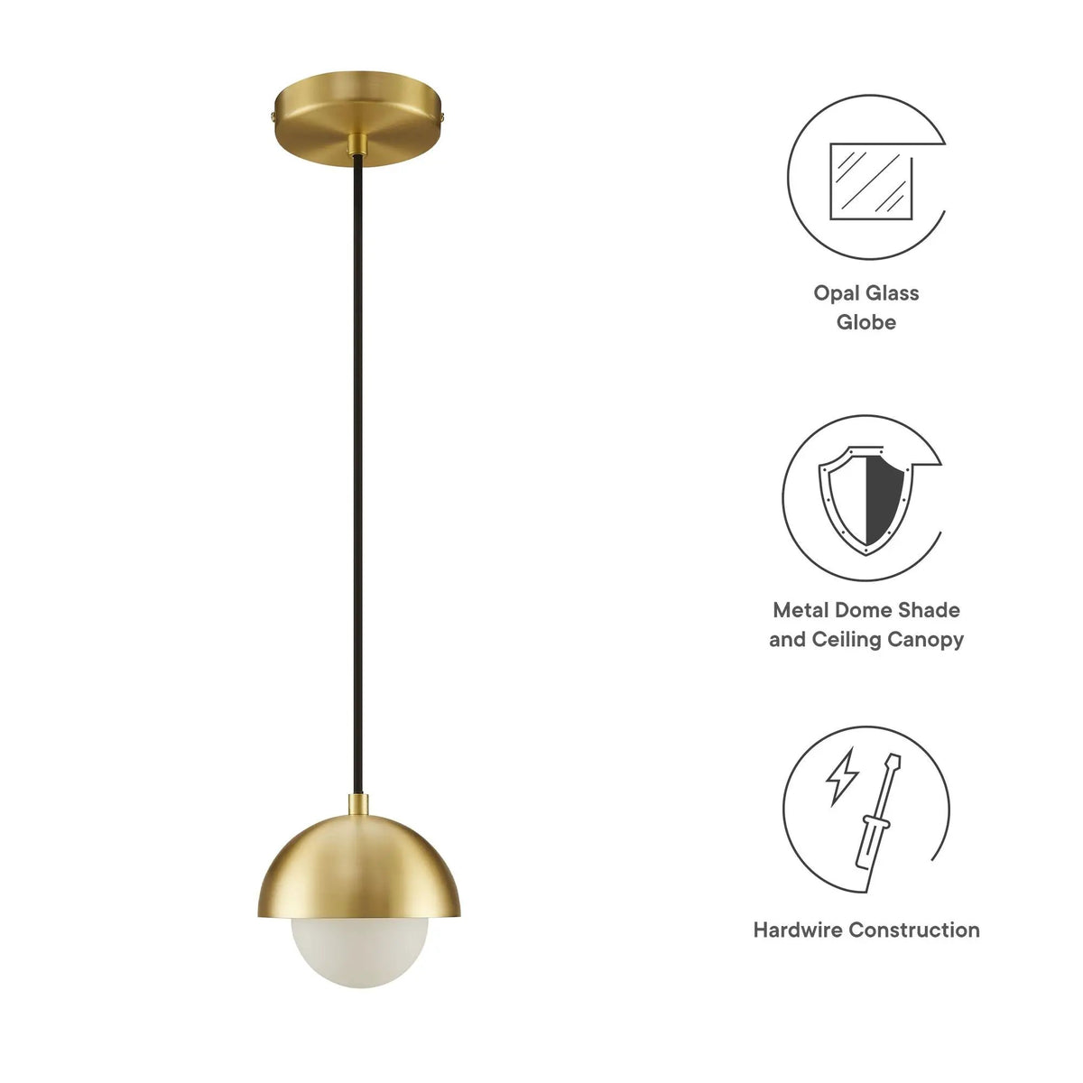 Eclipse Globe Pendant Light by Modway by HouseOfZazla