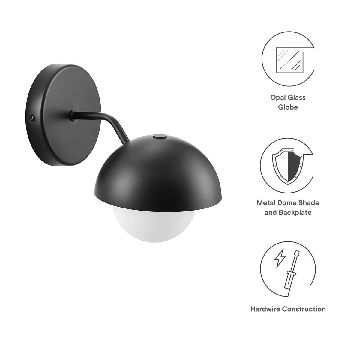 Eclipse Globe Wall Sconce by Modway by HouseOfZazla
