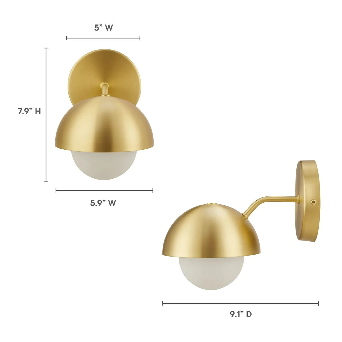 Eclipse Globe Wall Sconce by Modway by HouseOfZazla