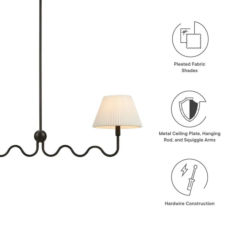Wave Squiggle 2-Arm Pendant Light by Modway by HouseOfZazla