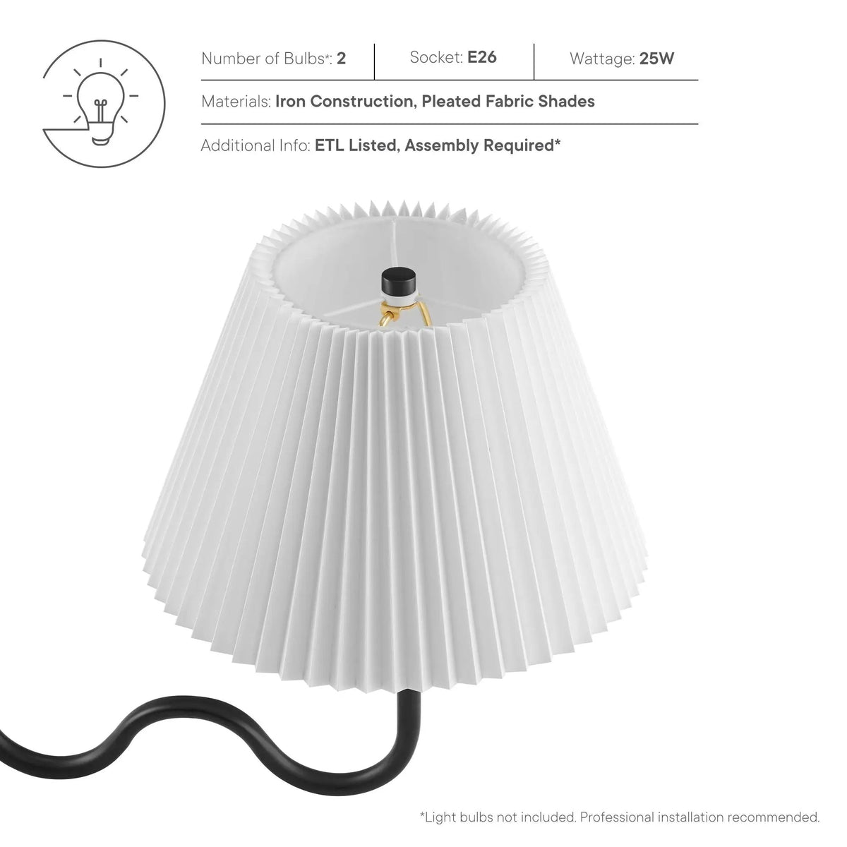 Wave Squiggle 2-Arm Pendant Light by Modway by HouseOfZazla