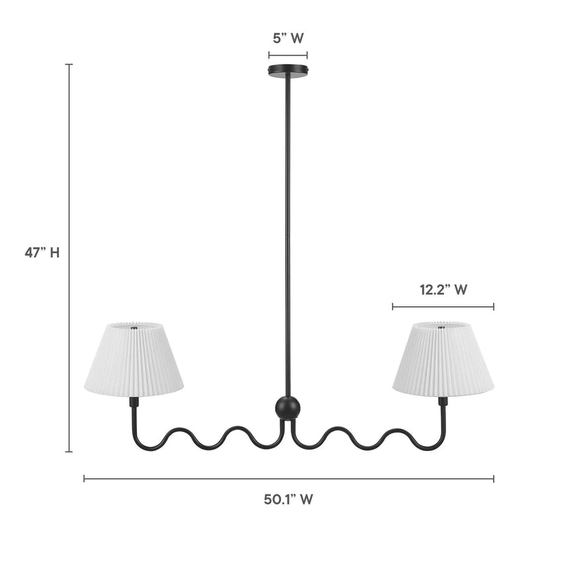 Wave Squiggle 2-Arm Pendant Light by Modway by HouseOfZazla