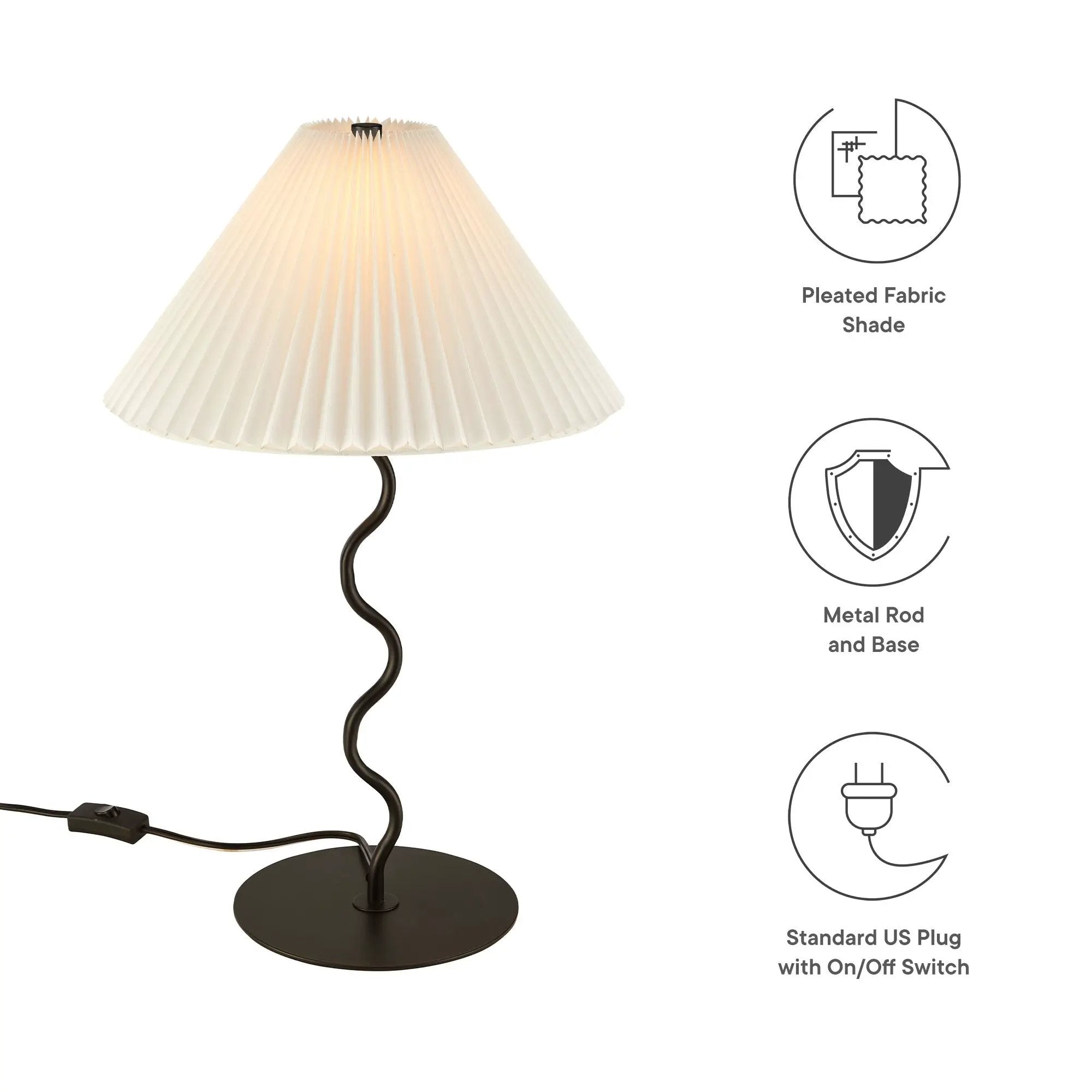Wave Squiggle Table Lamp by Modway by HouseOfZazla