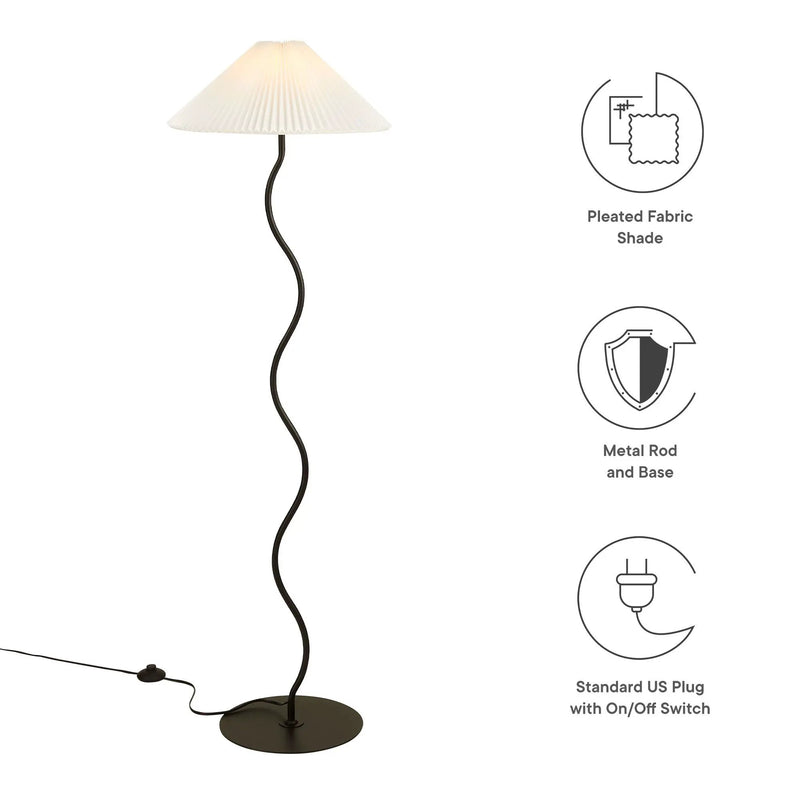Wave Squiggle Floor Lamp by Modway by HouseOfZazla