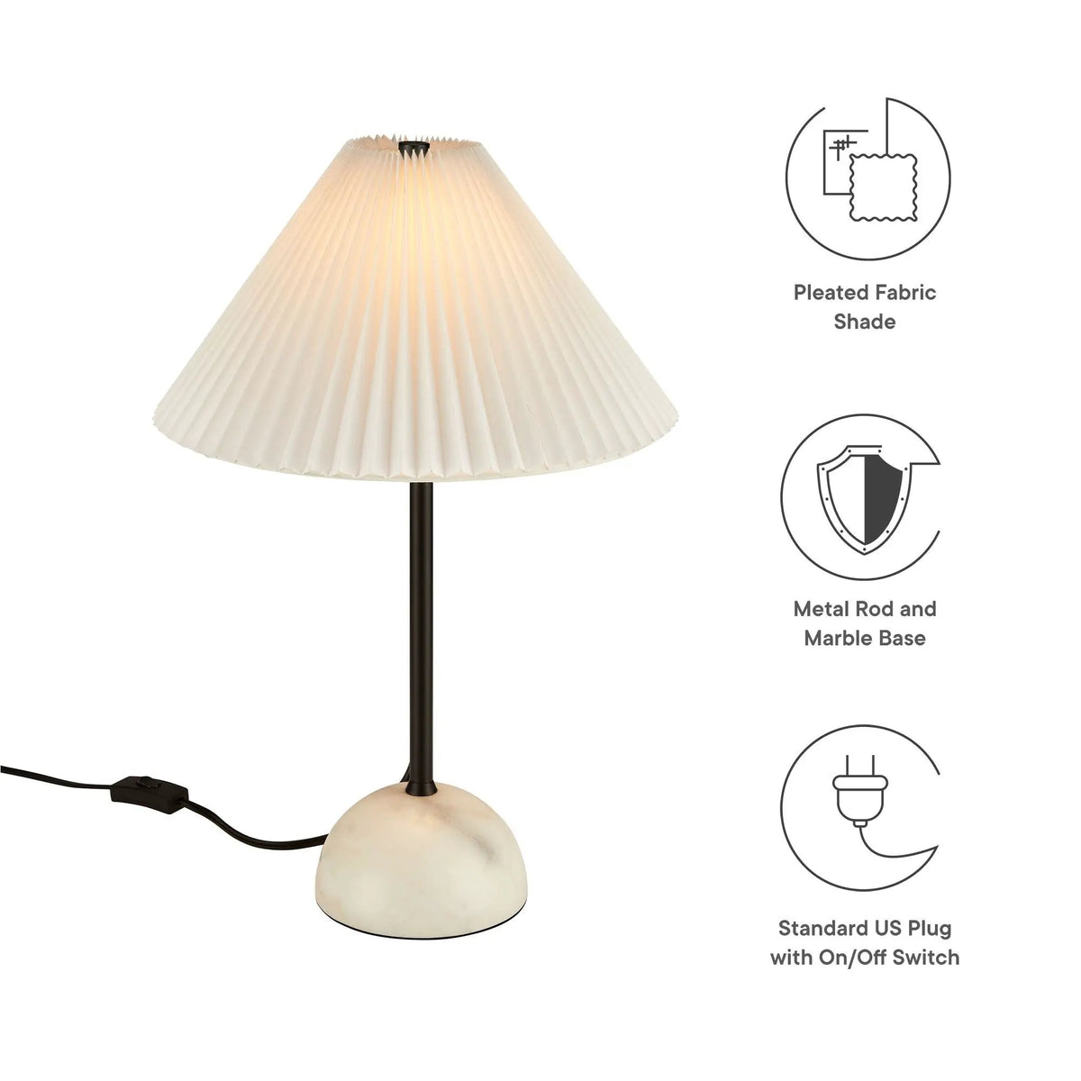 Illusion Marble Dome Table Lamp by Modway by HouseOfZazla