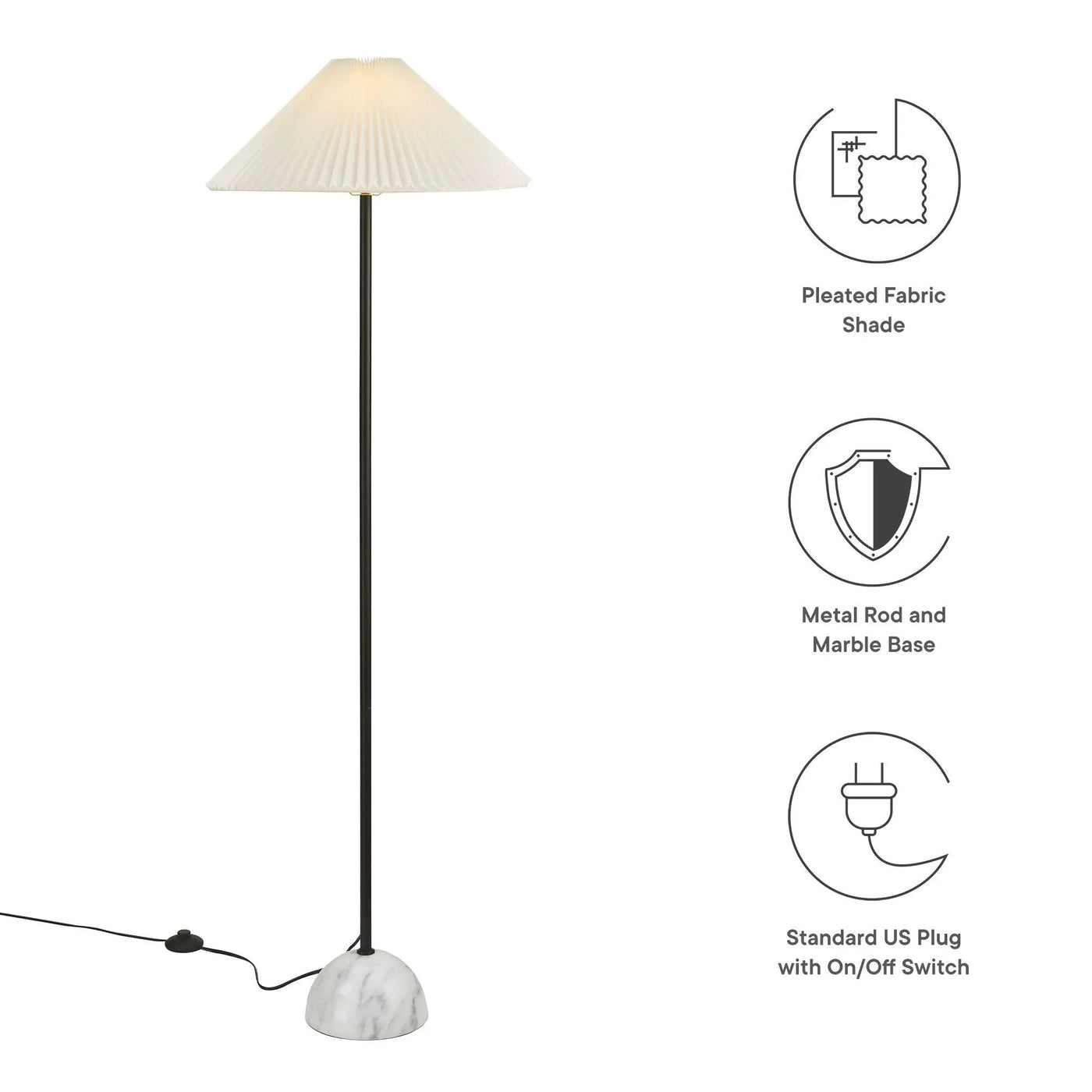 Illusion Marble Dome Floor Lamp by Modway by HouseOfZazla