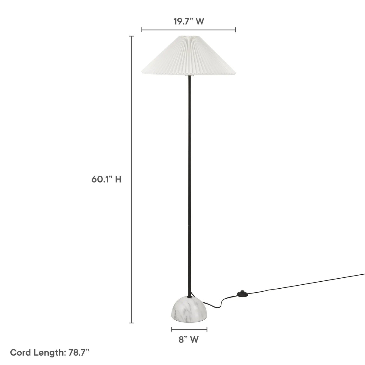 Illusion Marble Dome Floor Lamp by Modway by HouseOfZazla