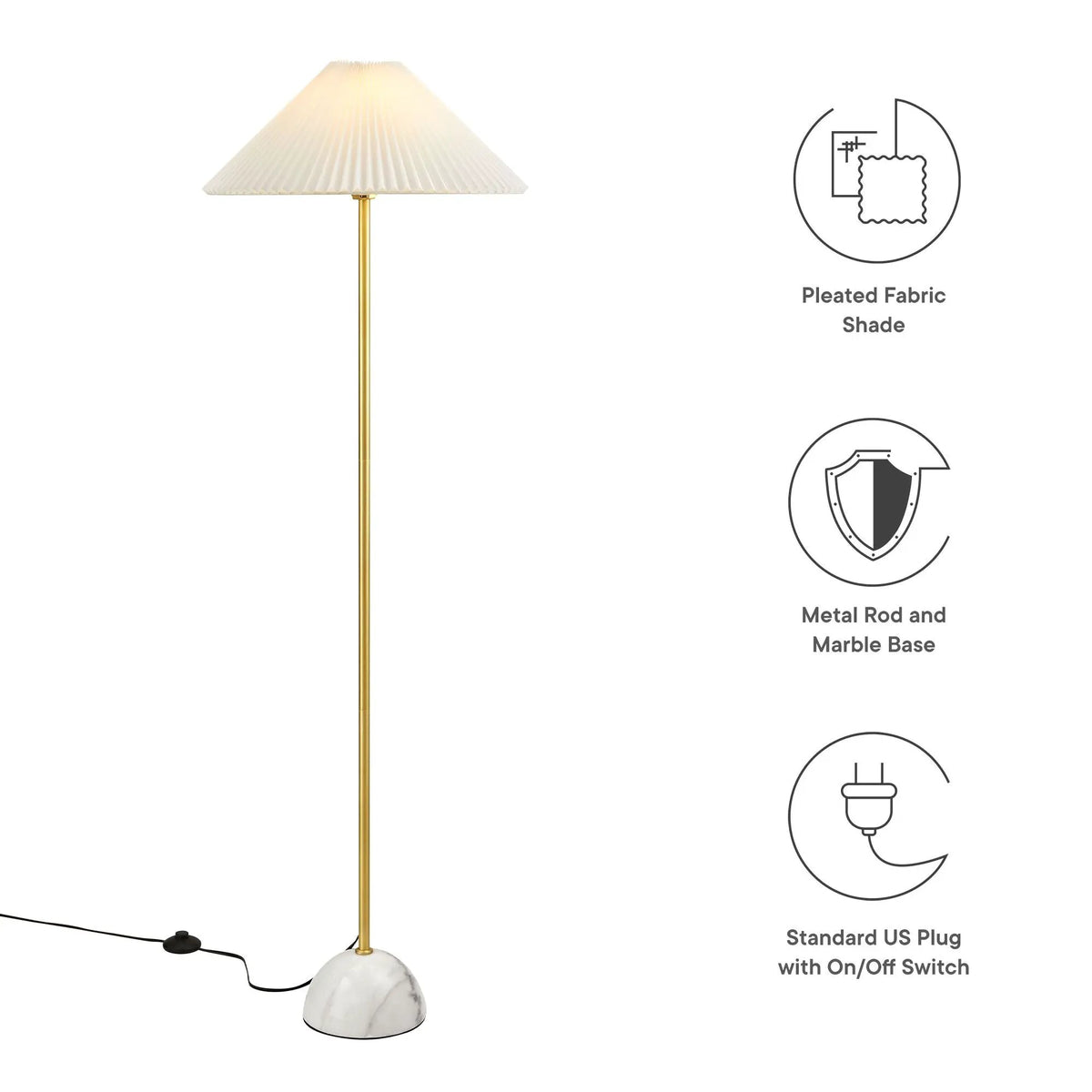 Illusion Marble Dome Floor Lamp by Modway by HouseOfZazla