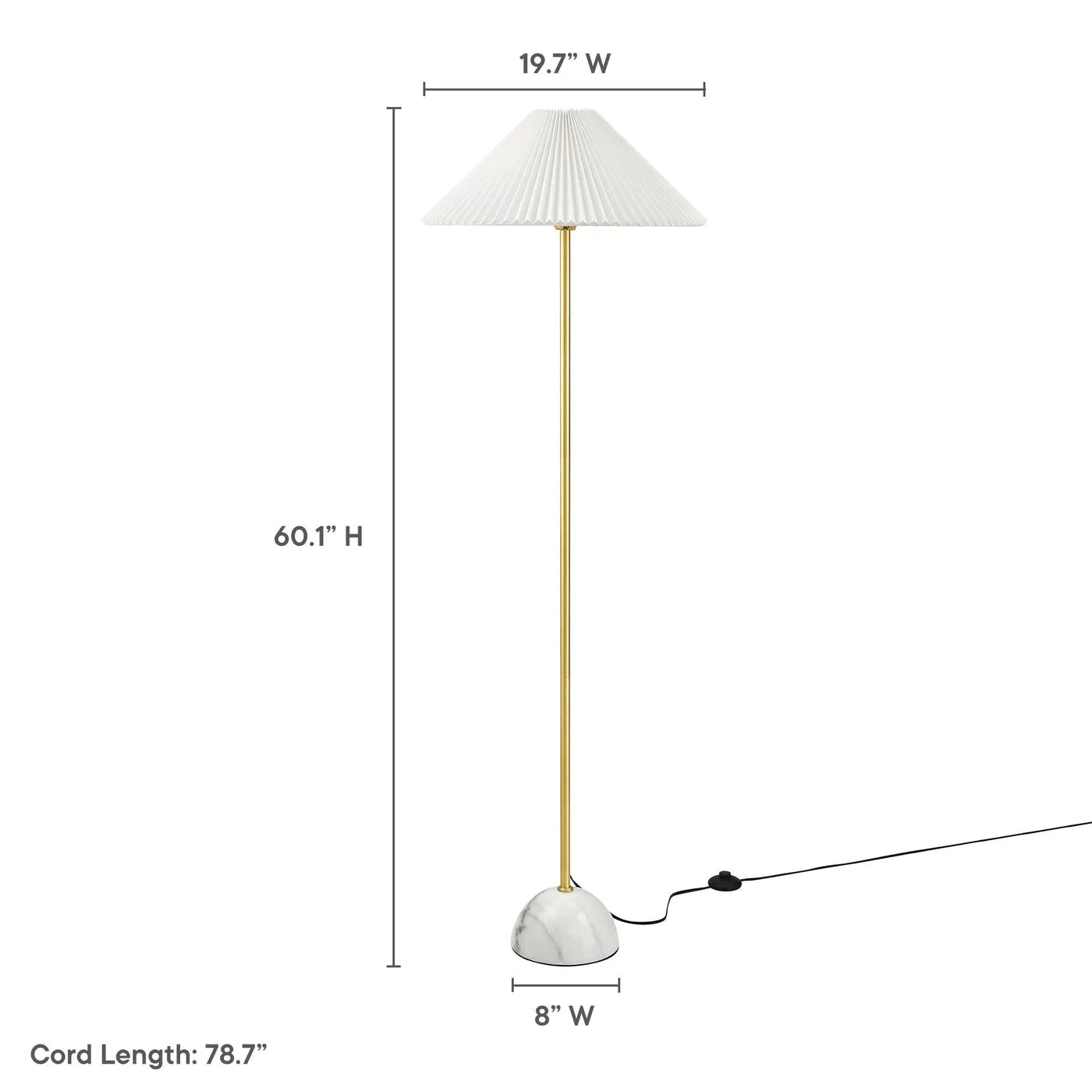 Illusion Marble Dome Floor Lamp by Modway by HouseOfZazla
