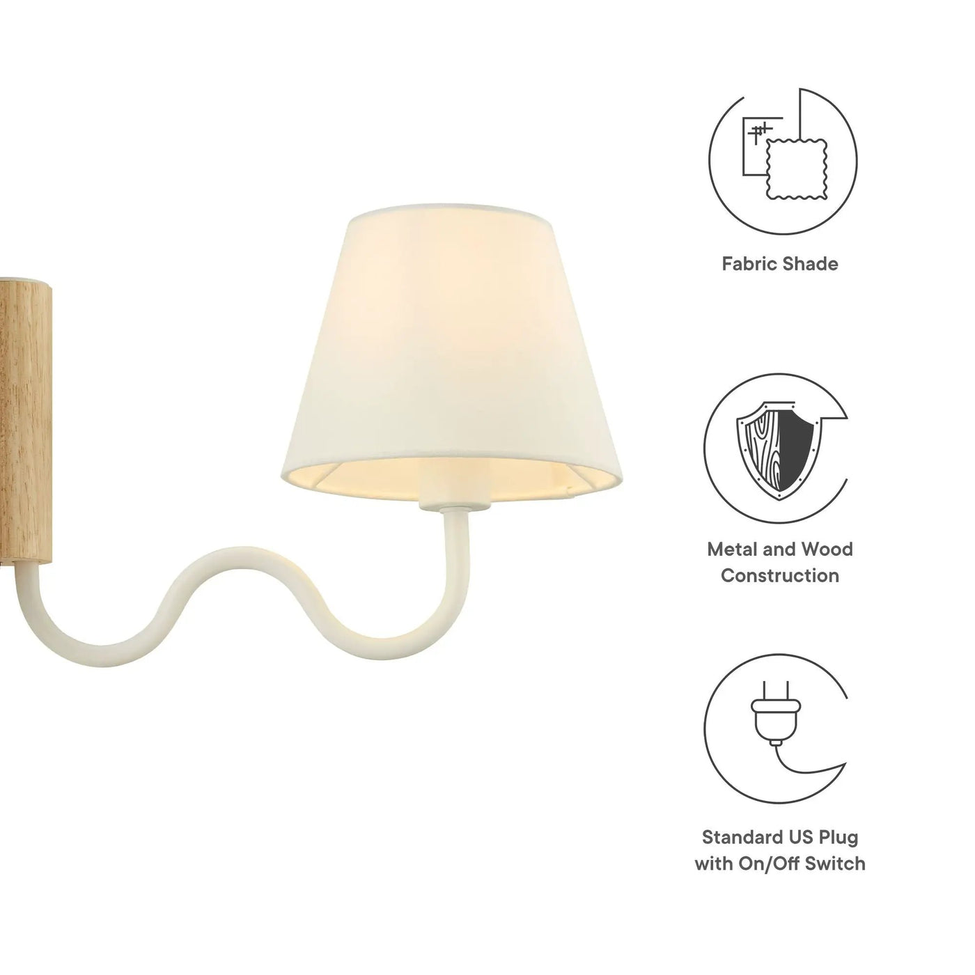 Sunlit Squiggle Arm Wall Sconce by Modway by HouseOfZazla
