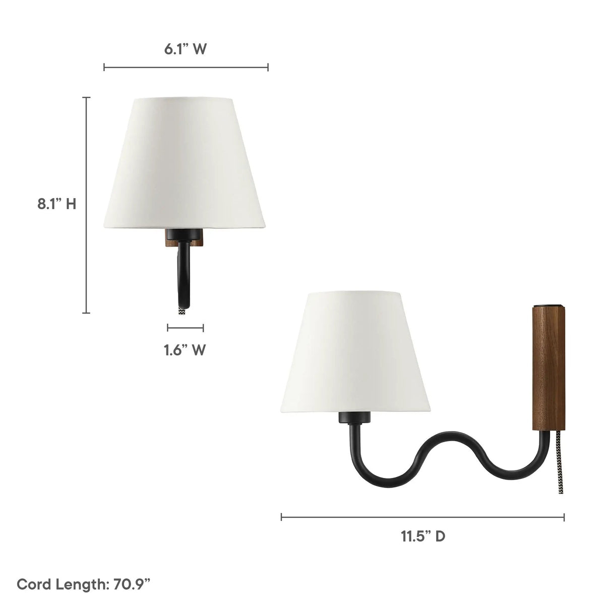 Sunlit Squiggle Arm Wall Sconce by Modway by HouseOfZazla