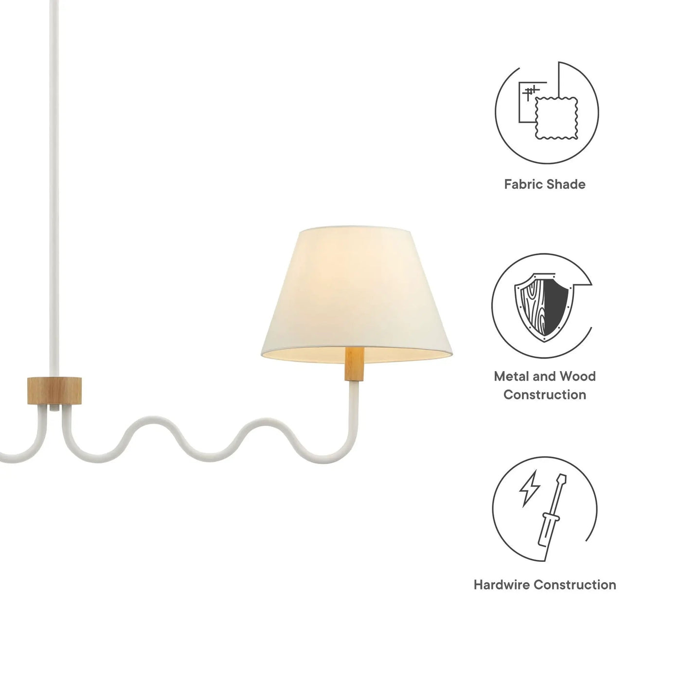 Sunlit Squiggle 2-Arm Pendant Light by Modway by HouseOfZazla