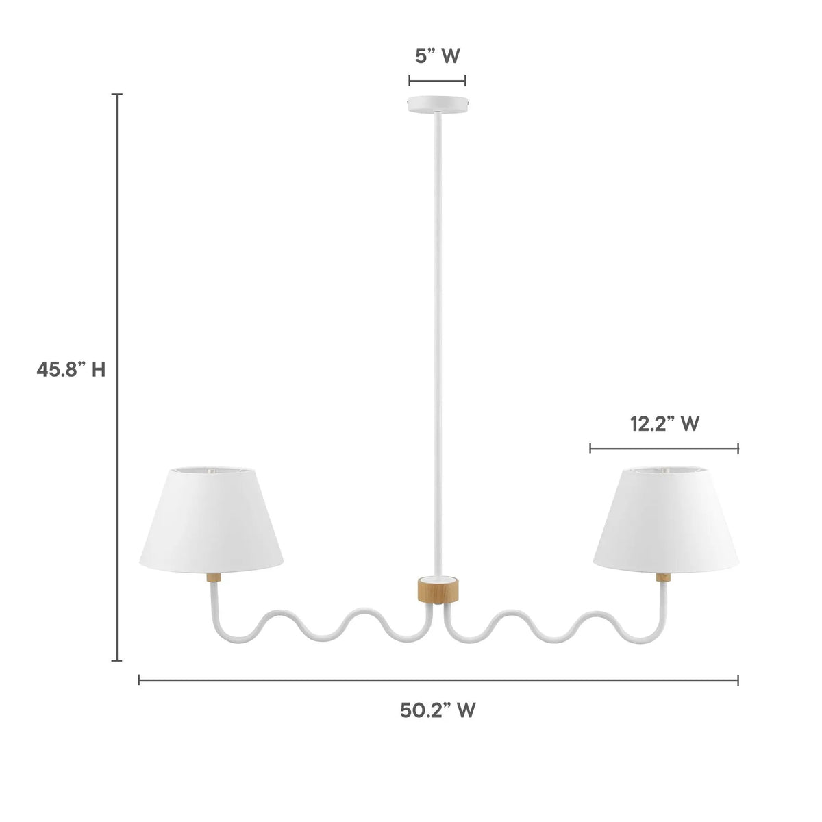 Sunlit Squiggle 2-Arm Pendant Light by Modway by HouseOfZazla